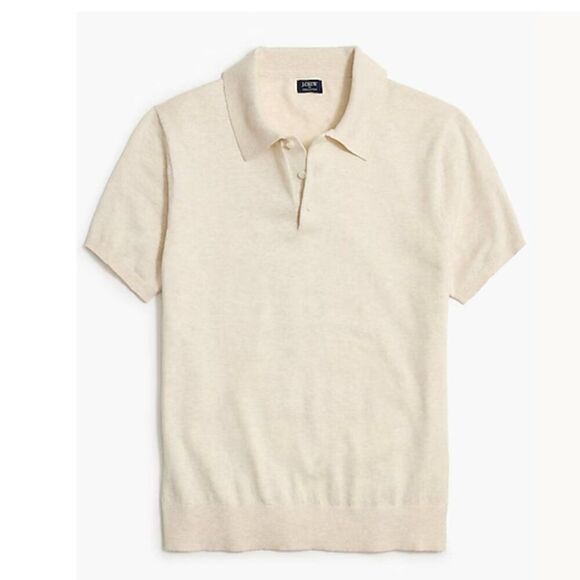J. crew Factory BH753 Cream Cotton sweater-polo size Large NWOT - Picture 4 of 7